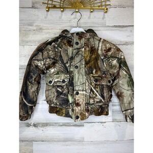 Remington Reversible Jacket Boys 4/5 Camo Real Tree Insulated Gorpcore EUC